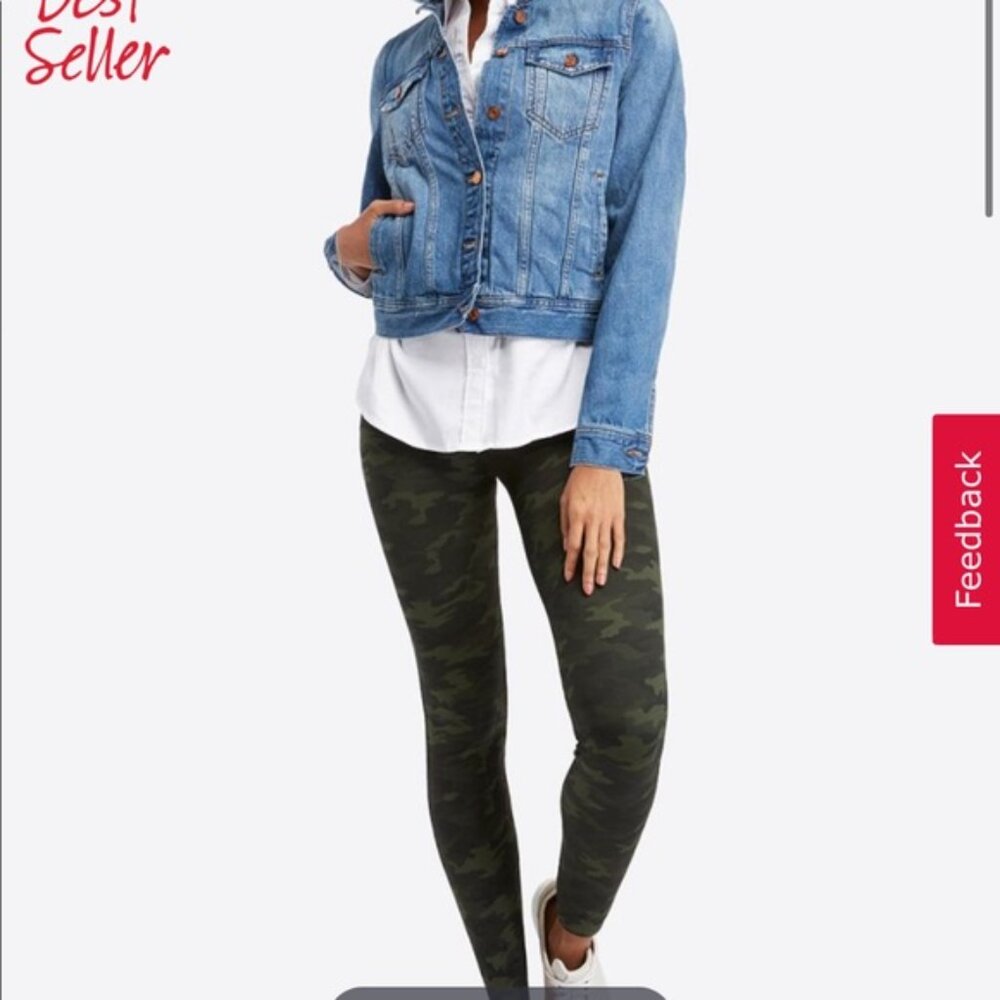 SPANX Look At Me Now Seamless Leggings GREEN CAMO